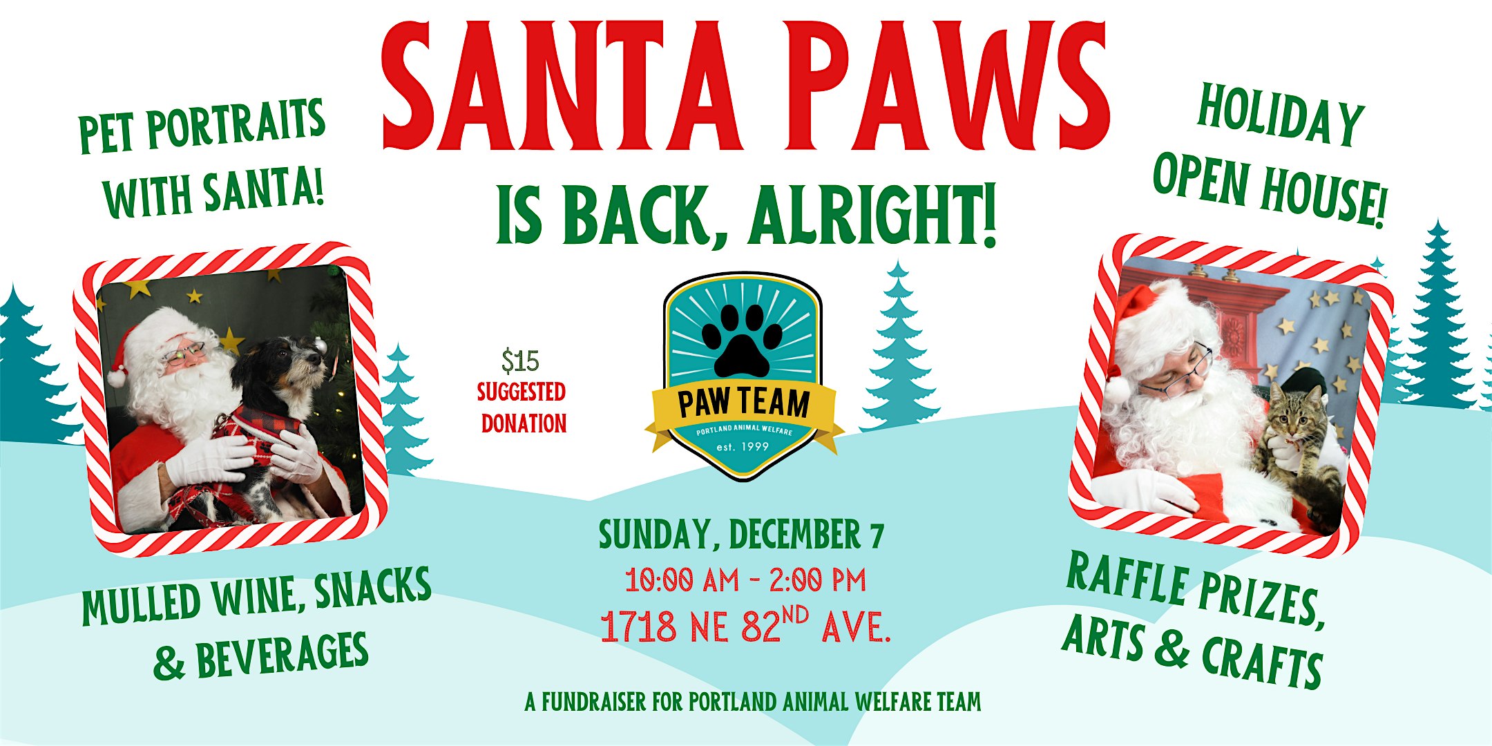 Santa PAWS at Portland Animal Welfare Team – Portland, OR