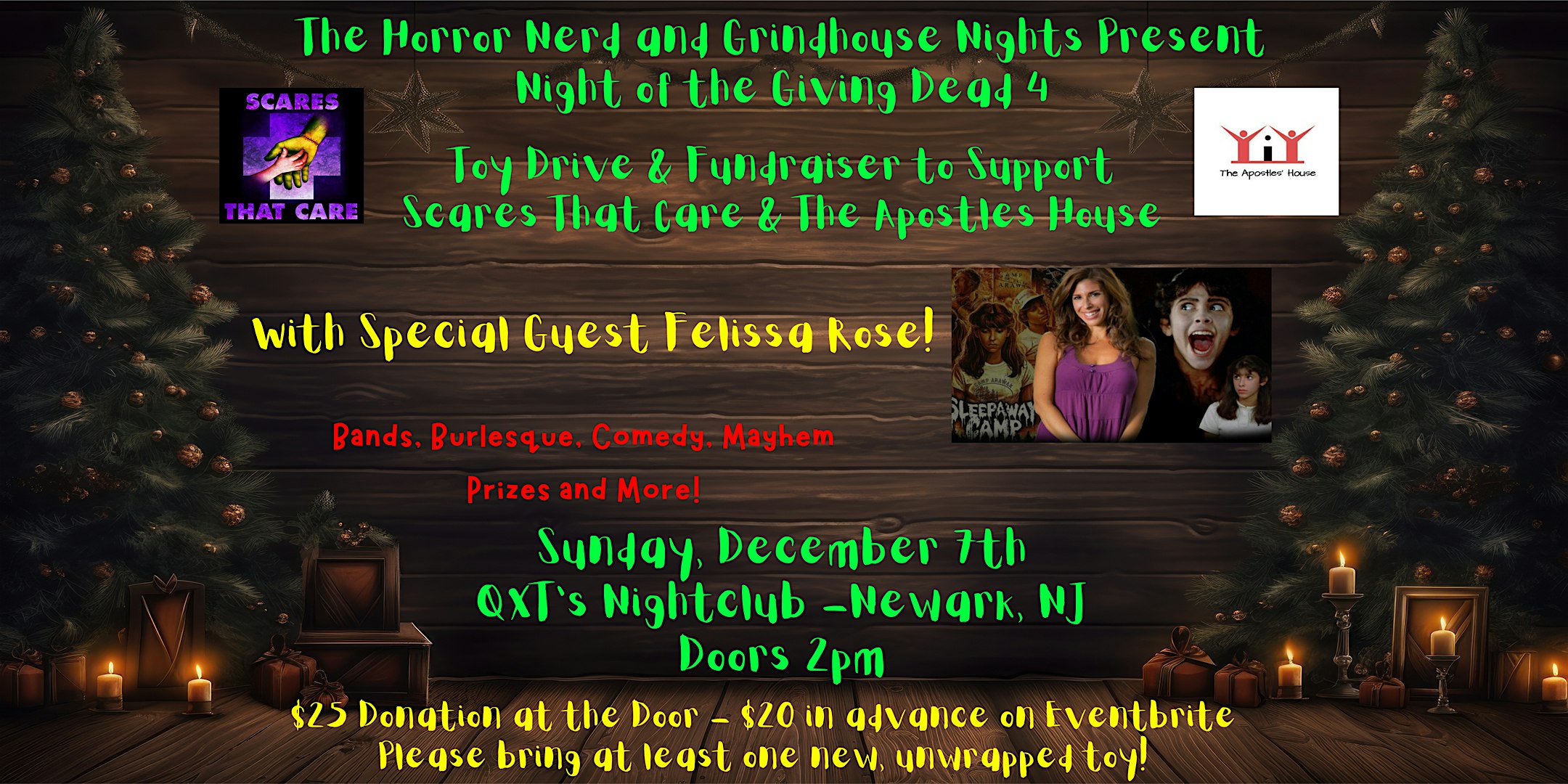 Night of the Giving Dead IV – Toy Drive & Fundraiser at QXT’s Night Club – Newark, NJ