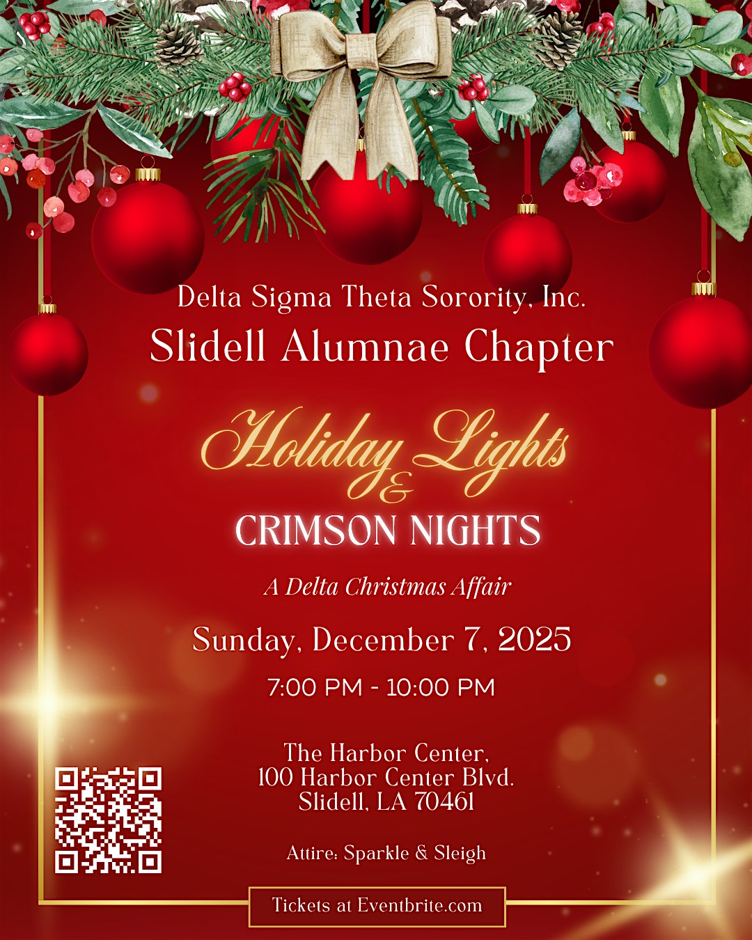 Slidell Alumnae Chapter – Delta Sigma Theta Sorority, Inc., Christmas Party at The Harbor Center – Slidell, LA