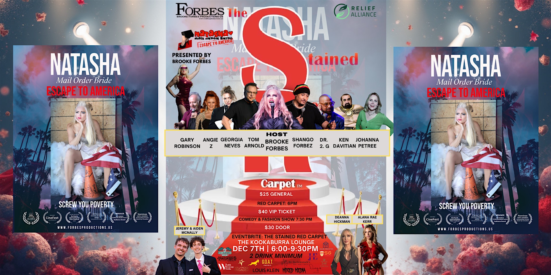 The Stained Red Carpet, VIP Red Carpet, Comedy, Fashion and Charity Event at The Kookaburra Lounge – Los Angeles, CA