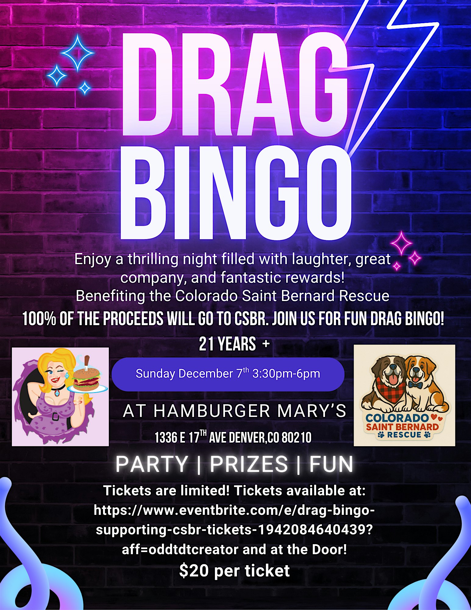 Drag Bingo supporting CSBR at Hamburger Mary’s Denver – Denver, CO