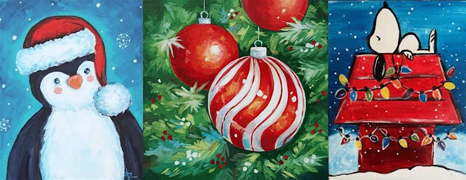 Winter + Christmas Painting Party! (Downtown McHenry) at Artisan Marketplace – McHenry, IL