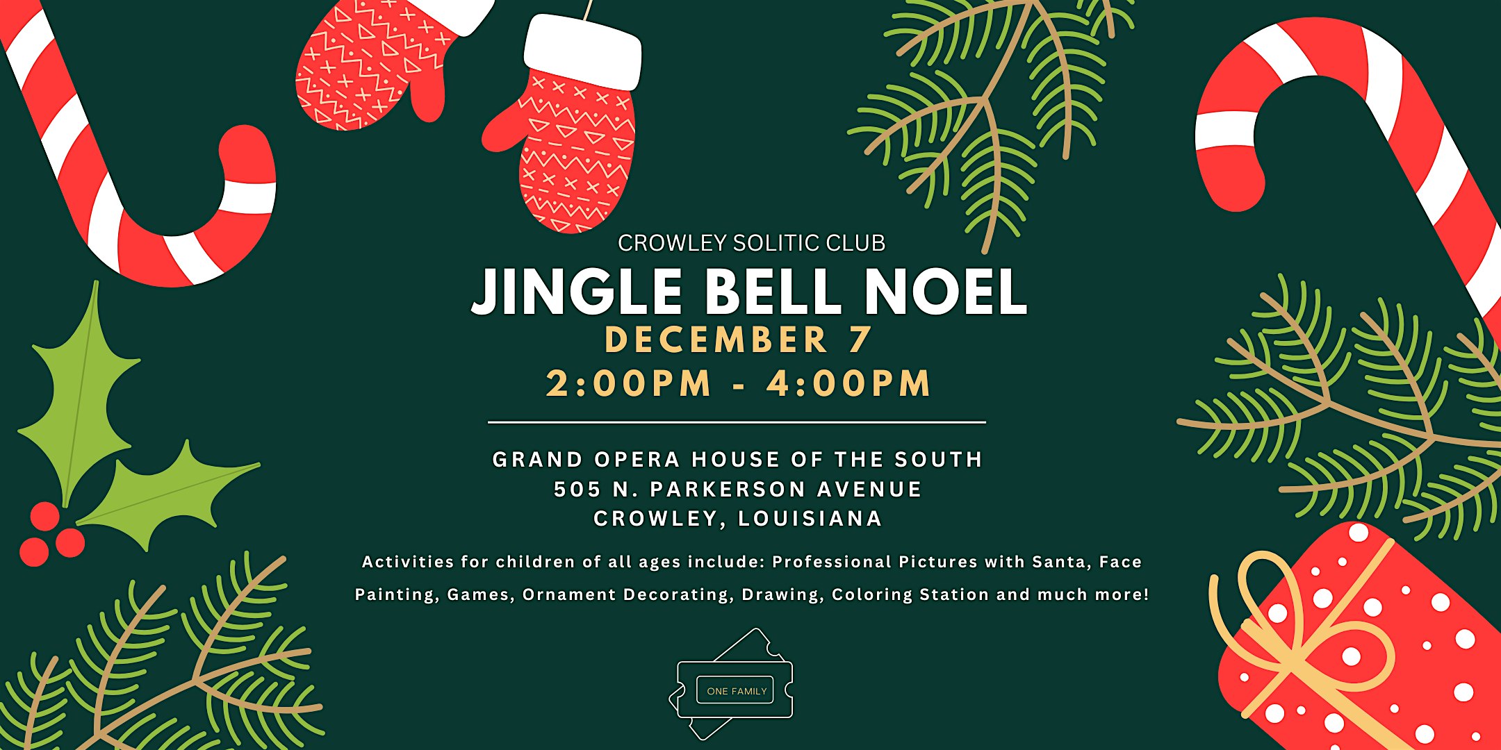 Jingle Bell Noel – 2025 at Grand Opera House of the South – Crowley, LA