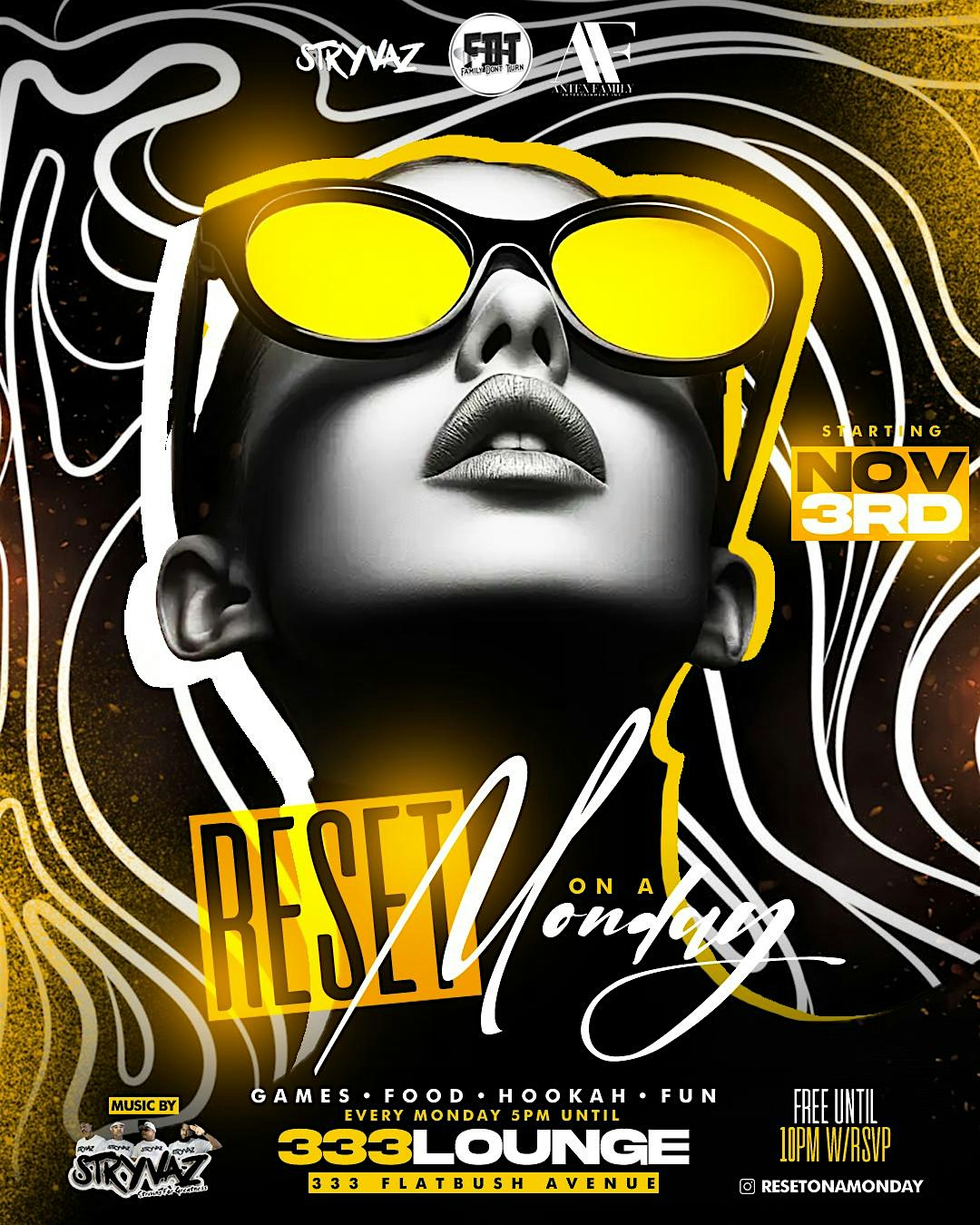 Reset on A Monday! at 333 Lounge & Restaurant – Brooklyn, NY