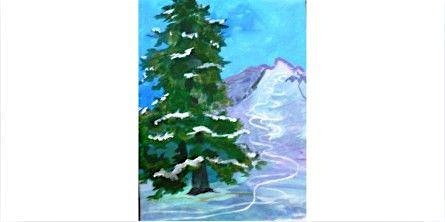 Ski Run Monday Dec. 8th 6:30pm $35 at Sipping N’ Painting Hampden – Denver, CO