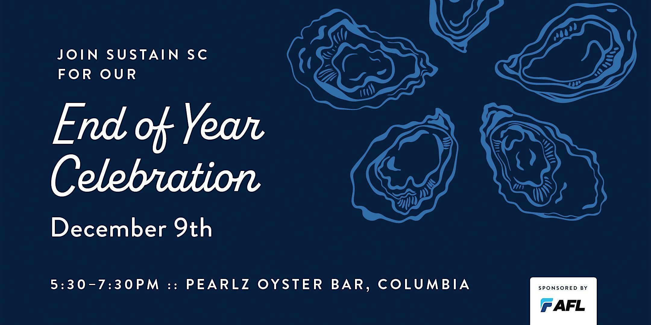 Sustain SC’s End of Year Event at Pearlz Oyster Bar – Columbia, SC