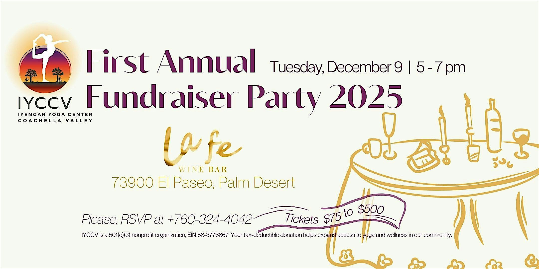 IYCCV’s First Annual Fundraiser Party 2025 at La Fe Wine Bar – Palm Desert, CA
