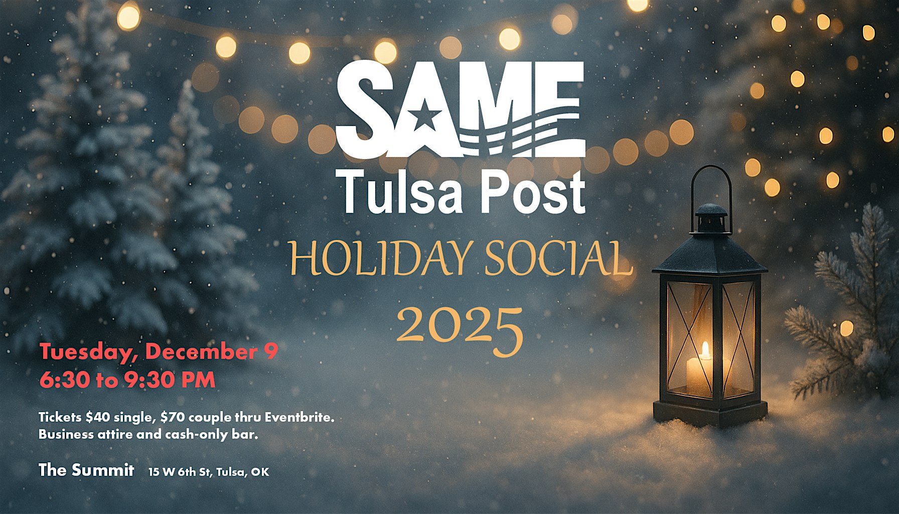 2025 SAME Tulsa Post Holiday Party at The Summit – Tulsa, OK