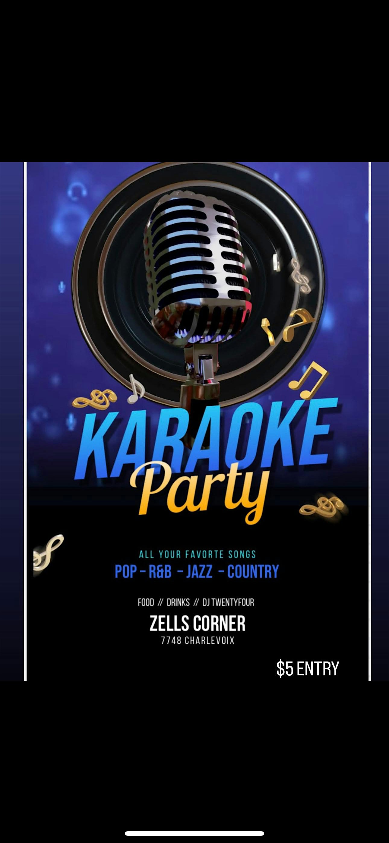 Karaoke Wednesday’s at Zell’s Corner – Detroit, MI