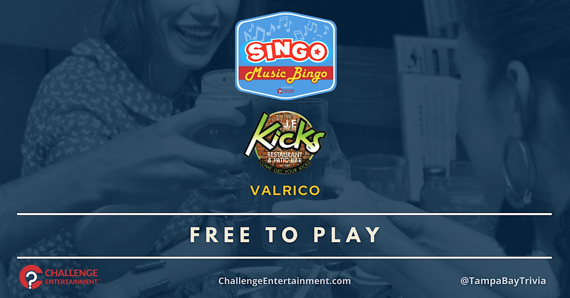 Weekly SINGO Music Bingo Nights at JF Kicks – Valrico at JF Kicks Restaurant & Patio Bar – Valrico, FL