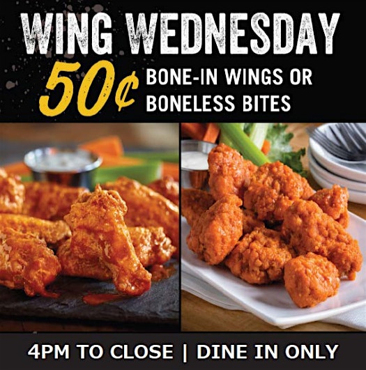 In Da Club with .50 Cent Wings* 4PM to Close (Wing Wed.)> Reserve your spot at UNO Pizzeria & Grill – New York, NY