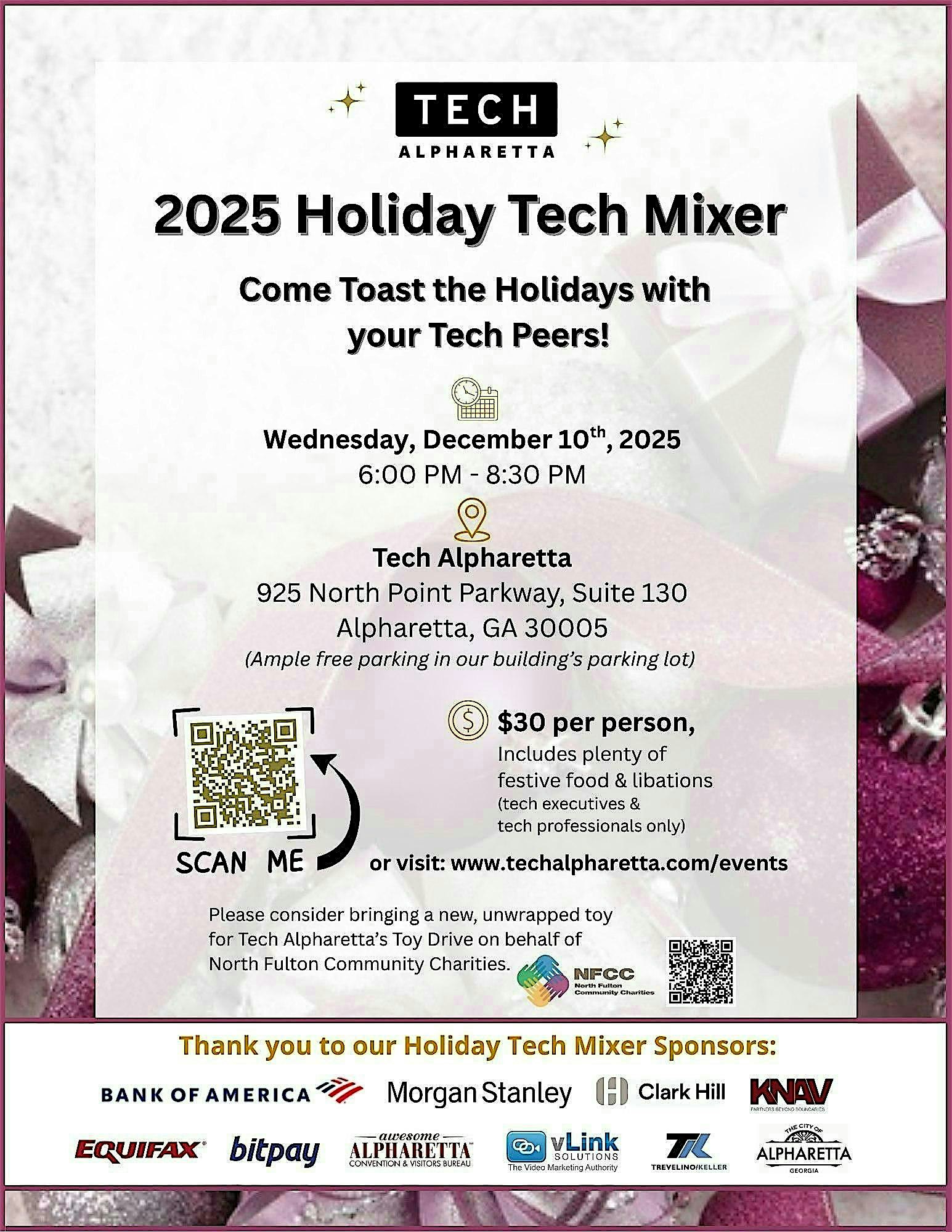 2025 Holiday Tech Mixer at 925 North Point Pkwy suite 130 – Alpharetta, GA