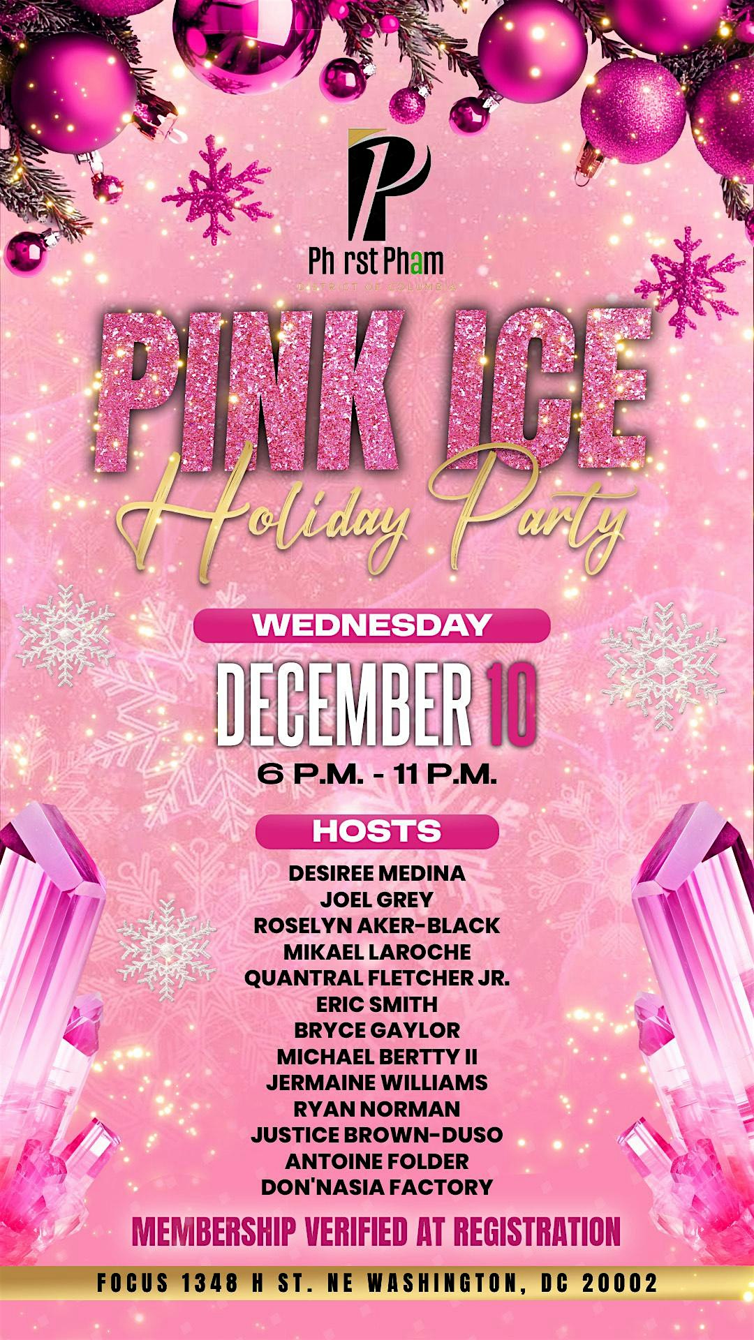 Pink Ice Holiday Party 2025 at Focus Social Club – Washington, DC