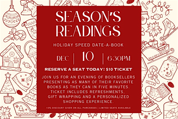 Season’s Readings: Holiday Speed Date-A-Book at Bright Side Bookshop – Flagstaff, AZ
