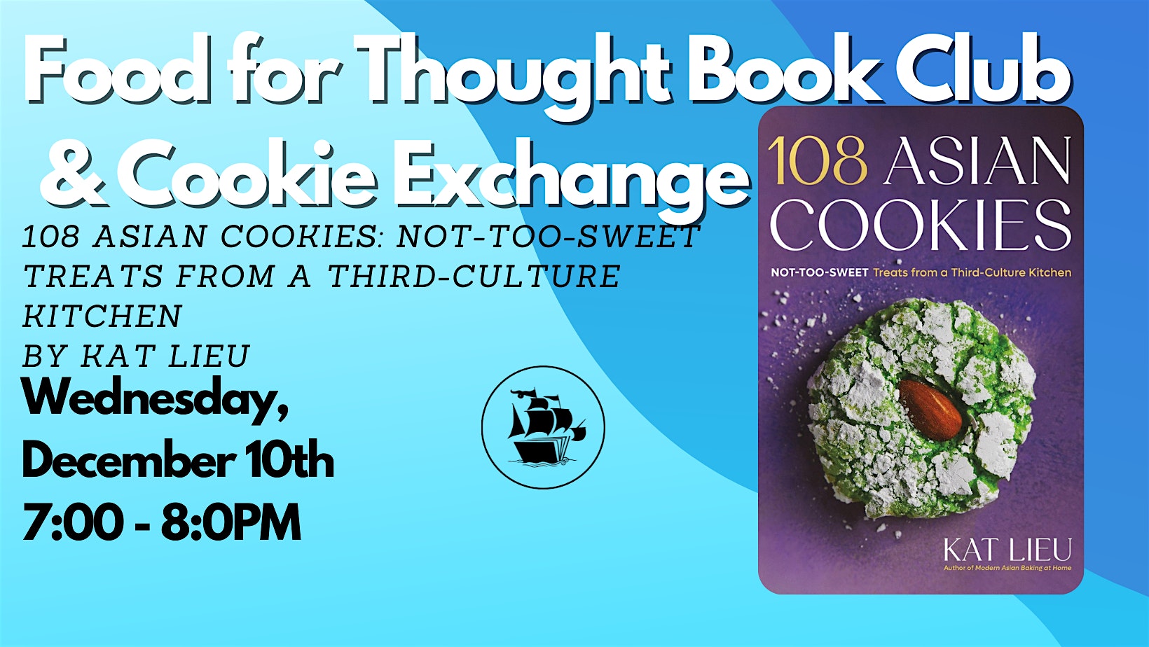 Food For Thought Cookbook Book Club – December Cookie Exchange at Rediscovered Bookshop – Boise, ID