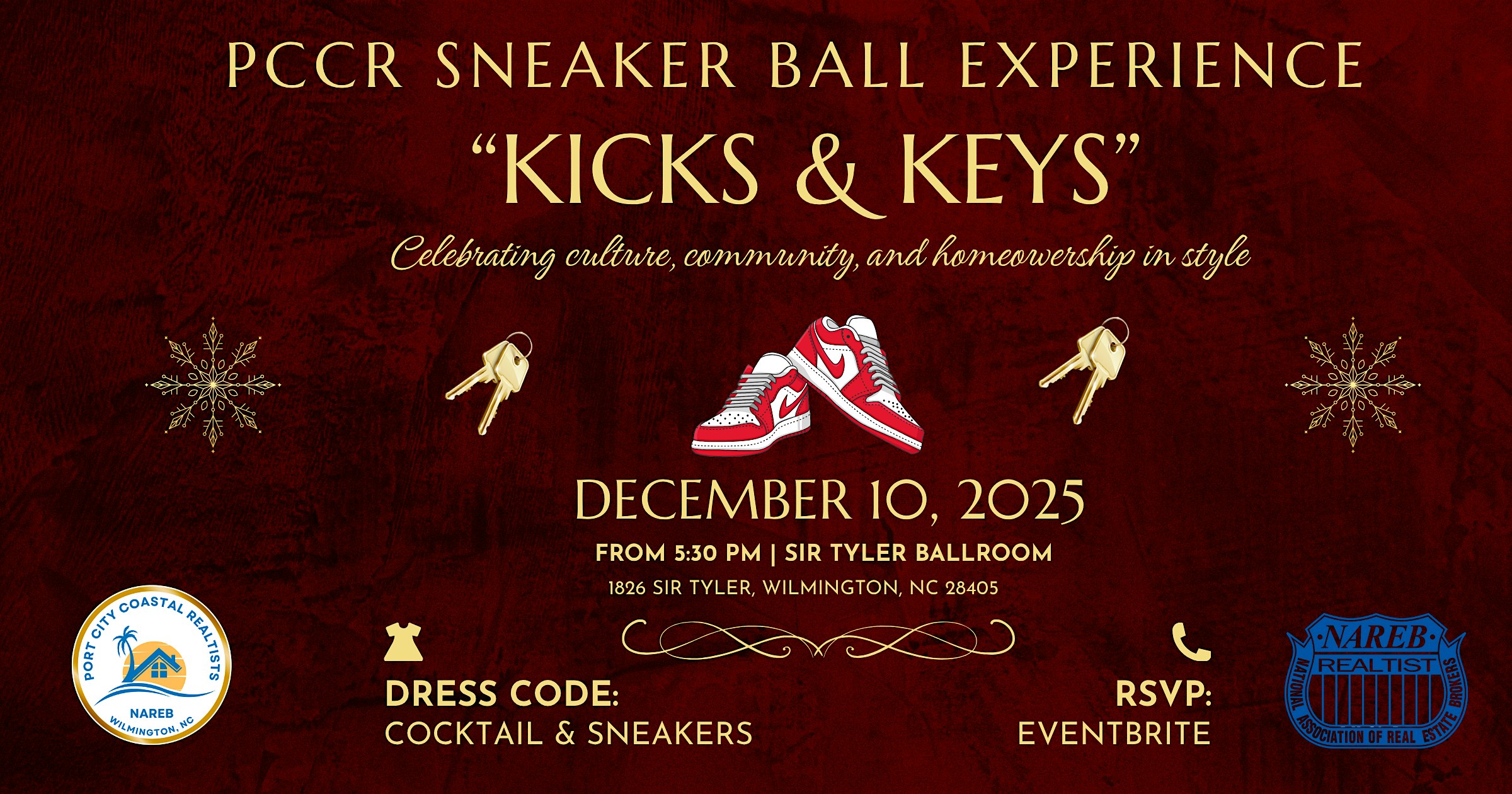 Kicks & Keys: PCCR Sneaker Ball Experience at Terraces On Sir Tyler – Wilmington, NC