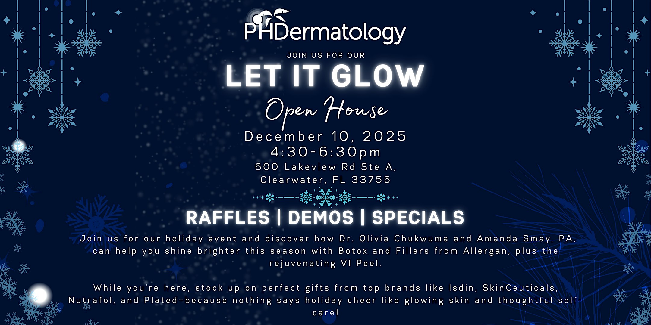 Let it Glow Holiday Open House at 600 Lakeview Rd suite a – Clearwater, FL