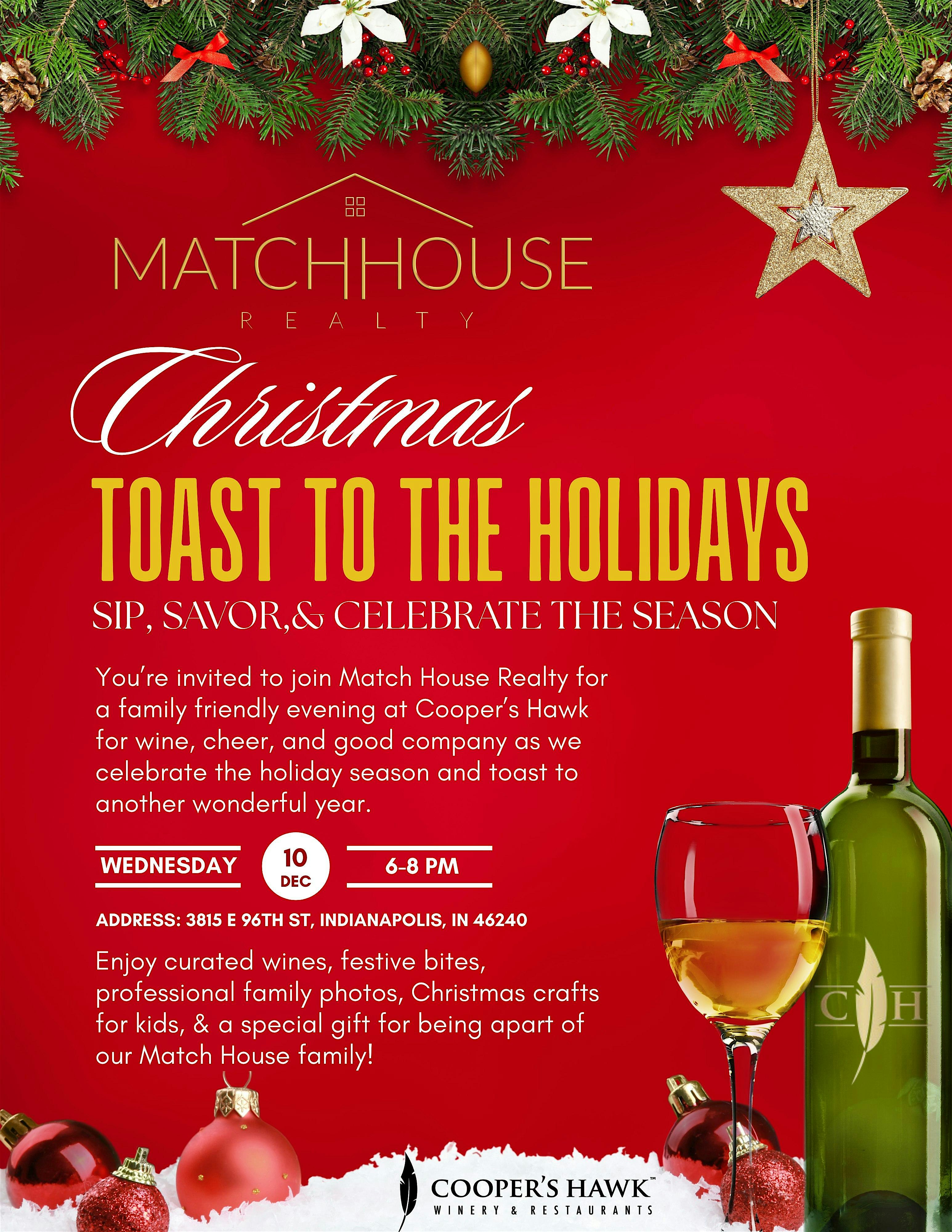 Match House Christmas Client Appreciation at Cooper’s Hawk Winery & Restaurant – Indianapolis, IN