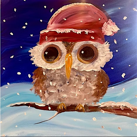 Snowy Owl at The Heart Gallery Paint and Sip – Burien, WA