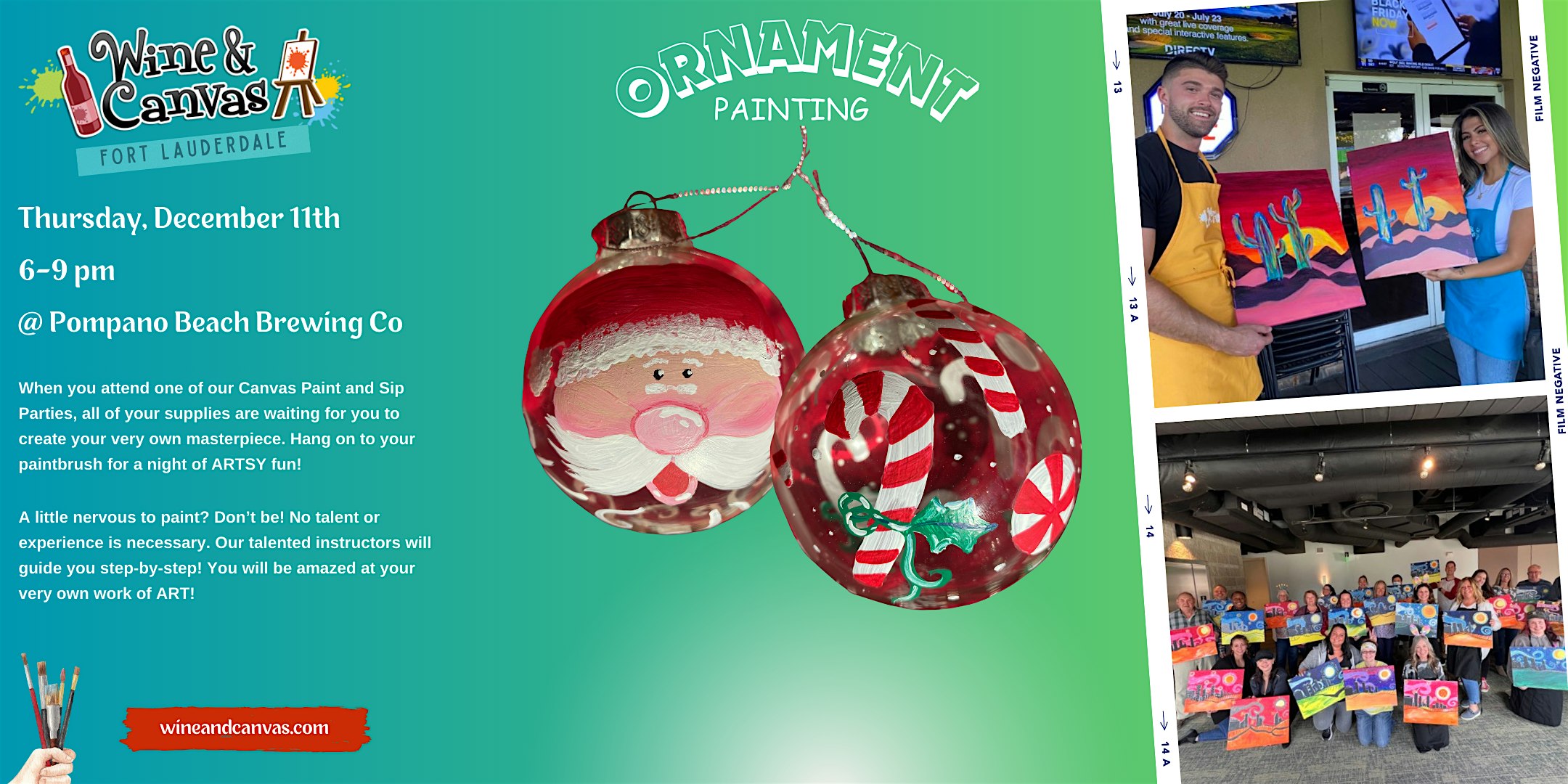 Pompano Beach Ornament Paint Party – Brew and Baubles at Pompano Beach Brewing Company – Pompano Beach, FL