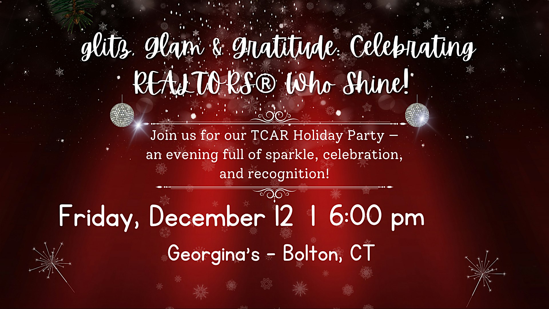 TCAR HOLIDAY PARTY 2025 at Georgina’s Restaurant & Banquets – Bolton, CT