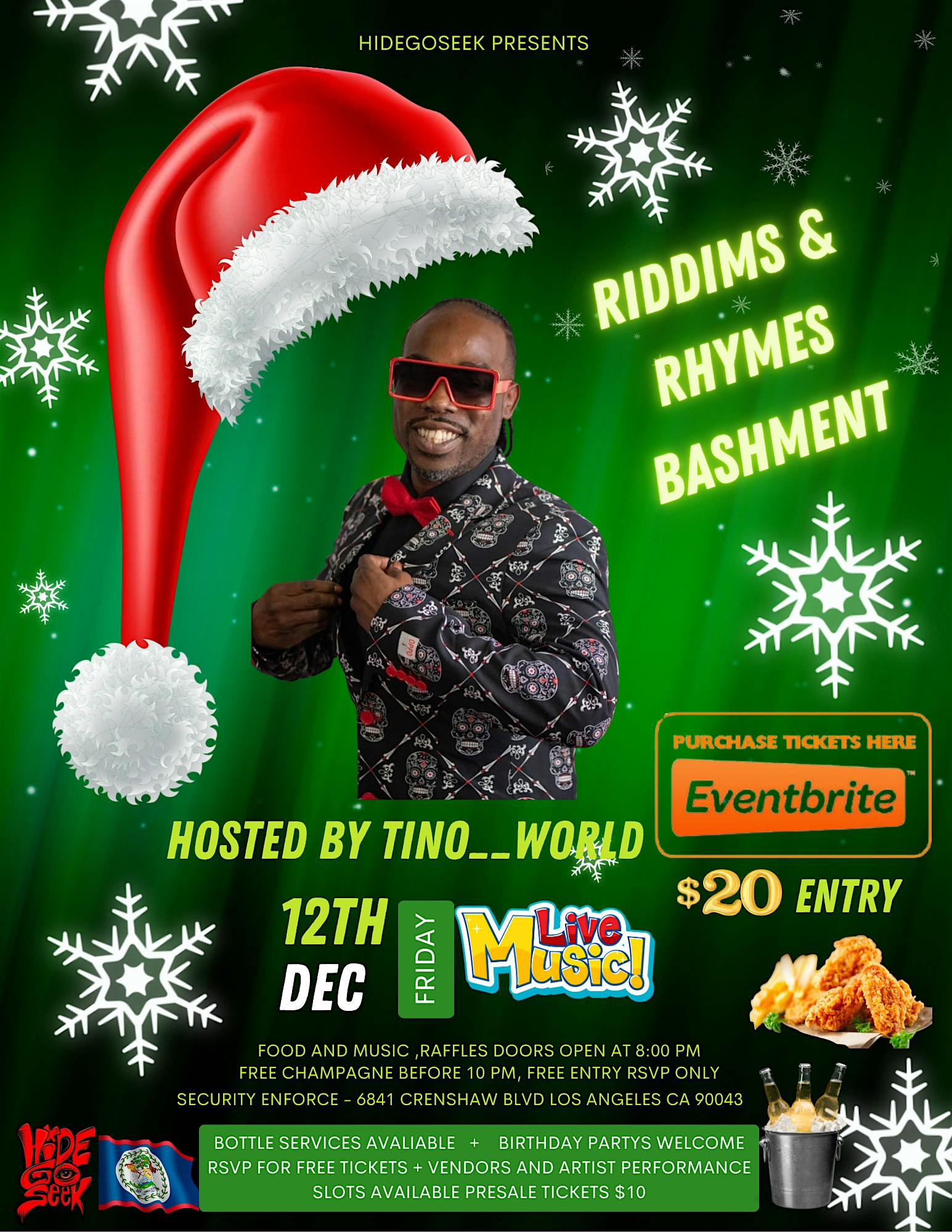 Riddims & Rhymes Bashment at 6841 S Crenshaw Blvd – Los Angeles, CA