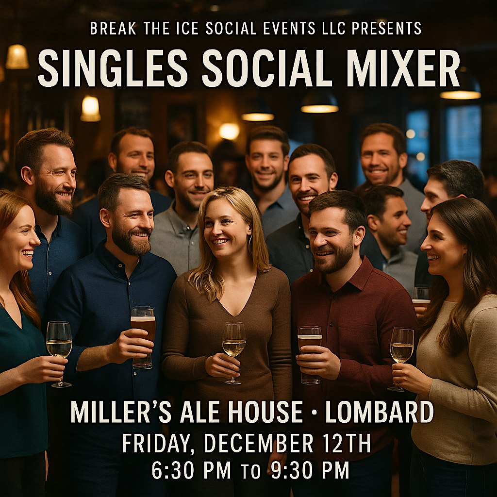 Singles Social Mixer Lombard Miller’s Ale House at Miller’s Ale House – Lombard, IL