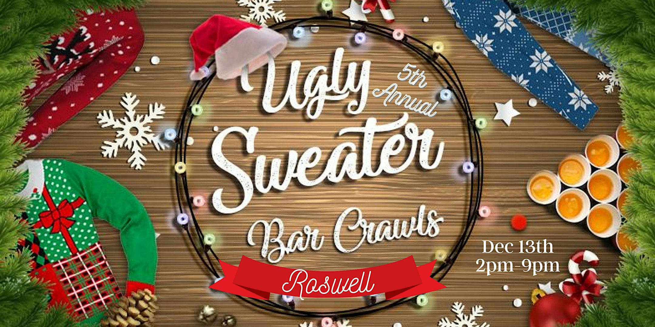 Roswell Ugly Sweater Bar Crawl: 5th Annual at Registration: North End Kitchen & Bar – Roswell, GA