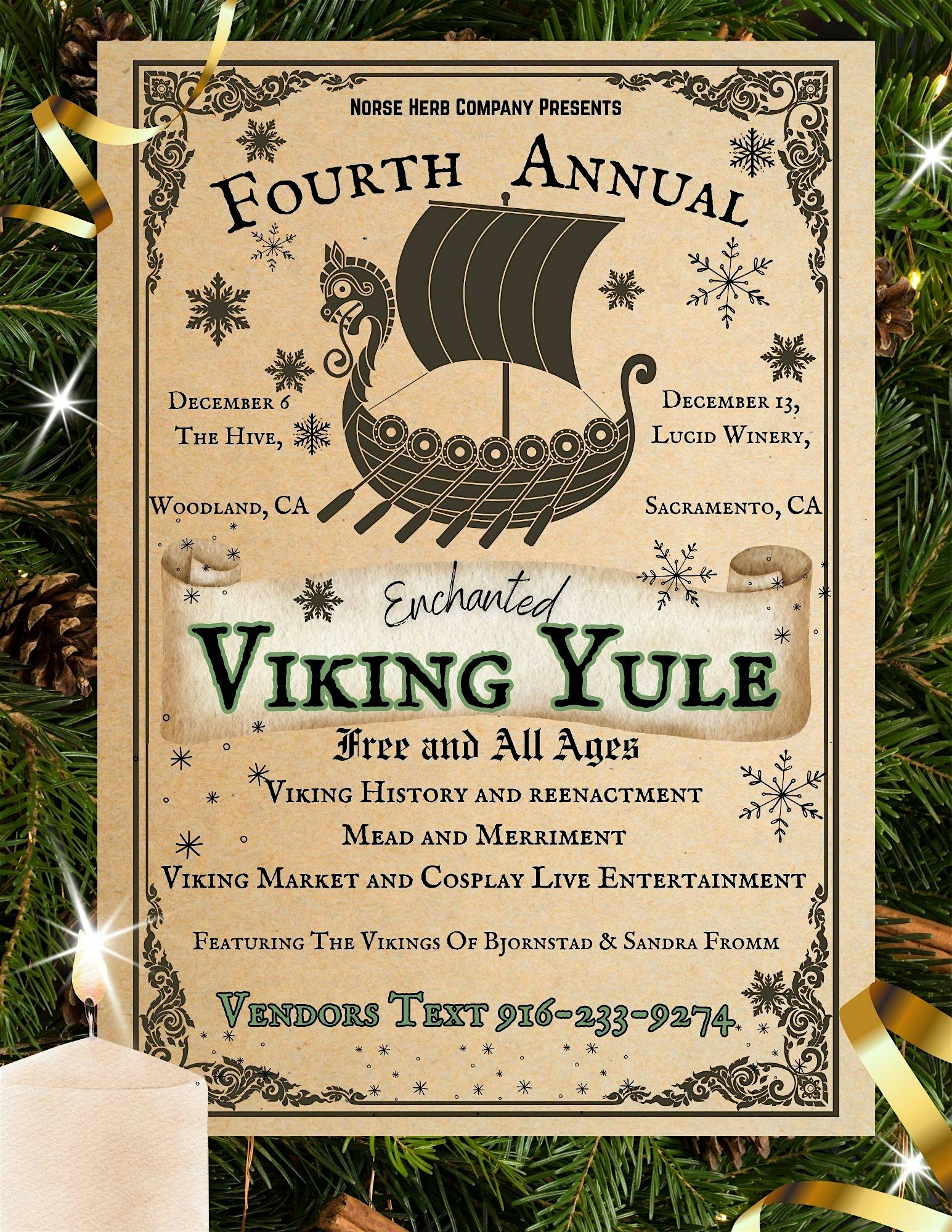 Fourth Annual Viking Yule at Lucid Winery Sacramento at Lucid Winery & Event Venue – Sacramento, CA