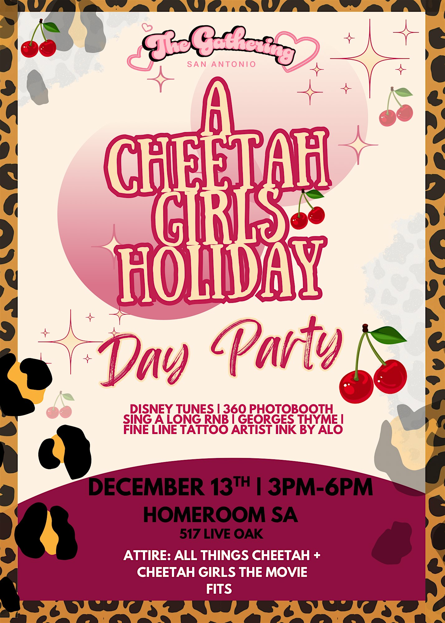 Cheetah Girls Themed Holiday Party at Home Room SA – SAN ANTONIO, TX