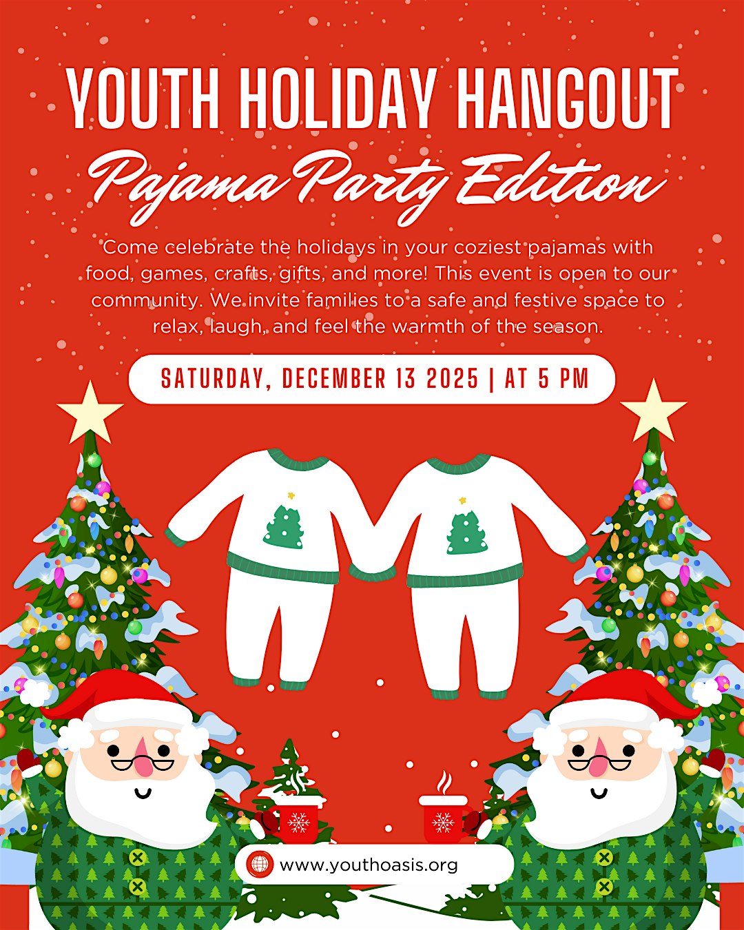 Youth Oasis Youth Holiday Hangout: Pajama Party Edition at EBRPL – River Center Branch Library – Baton Rouge, LA