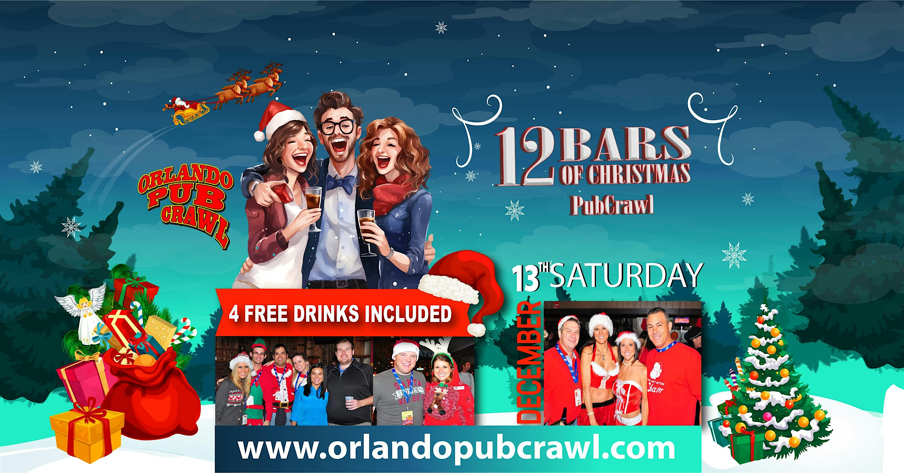 The 12 Bars of Christmas Pub Crawl at Swiggs – Orlando, FL