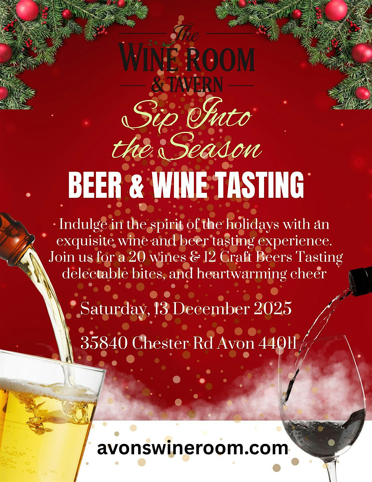 Sip into the Season Beer & Wine Tasting at The Wine Room & Tavern – Avon, OH