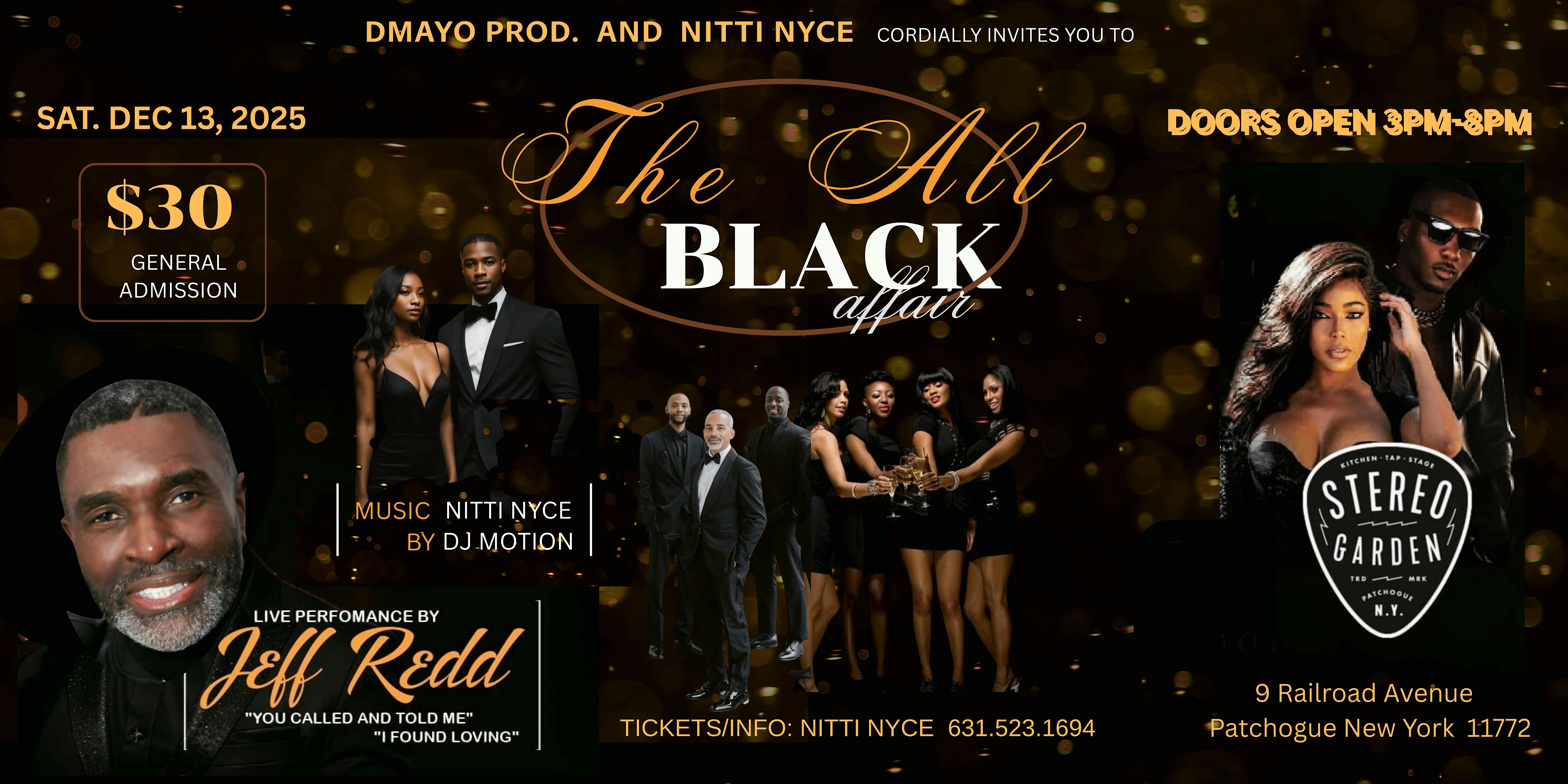 GENERAL ADMISSION ONLY- 2ND ANNUAL ALL BLACK AFFAIR: GROWN & SEXY EDITION at Stereo Garden – Patchogue, NY