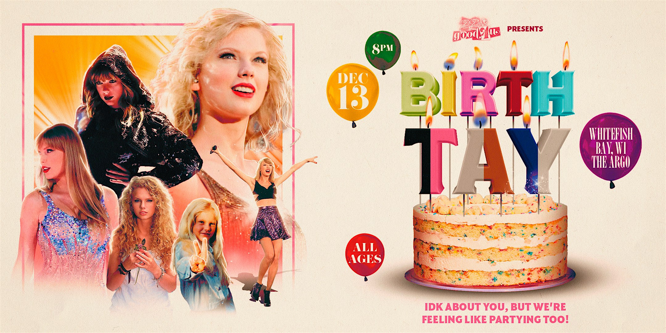 Birth-Tay: A Taylor Swift Celebration at The Argo – Whitefish Bay, WI