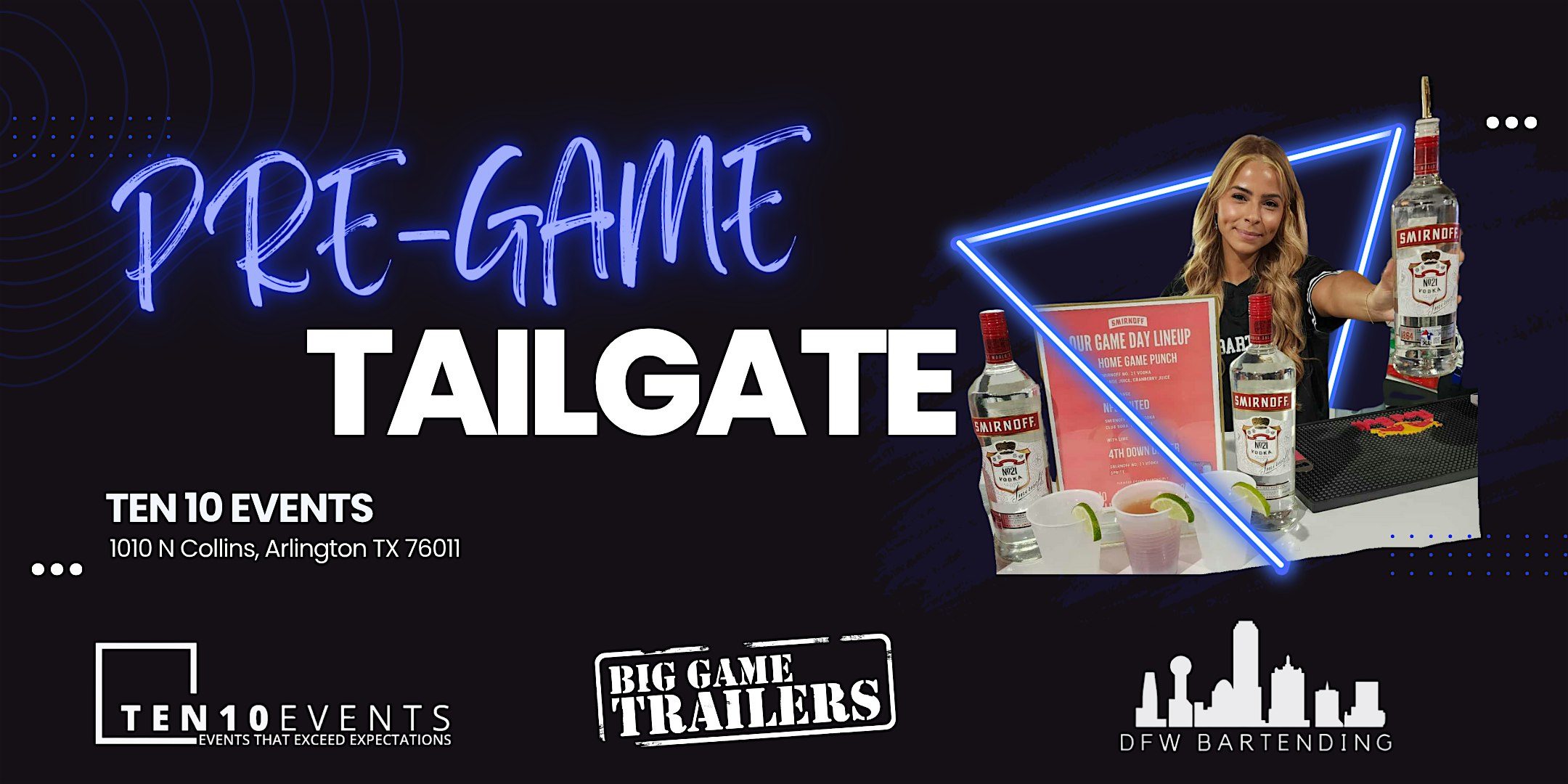 Ten 10 Pre-Game Tailgate – Vikings v Cowboys at Ten10 Events – Arlington, TX