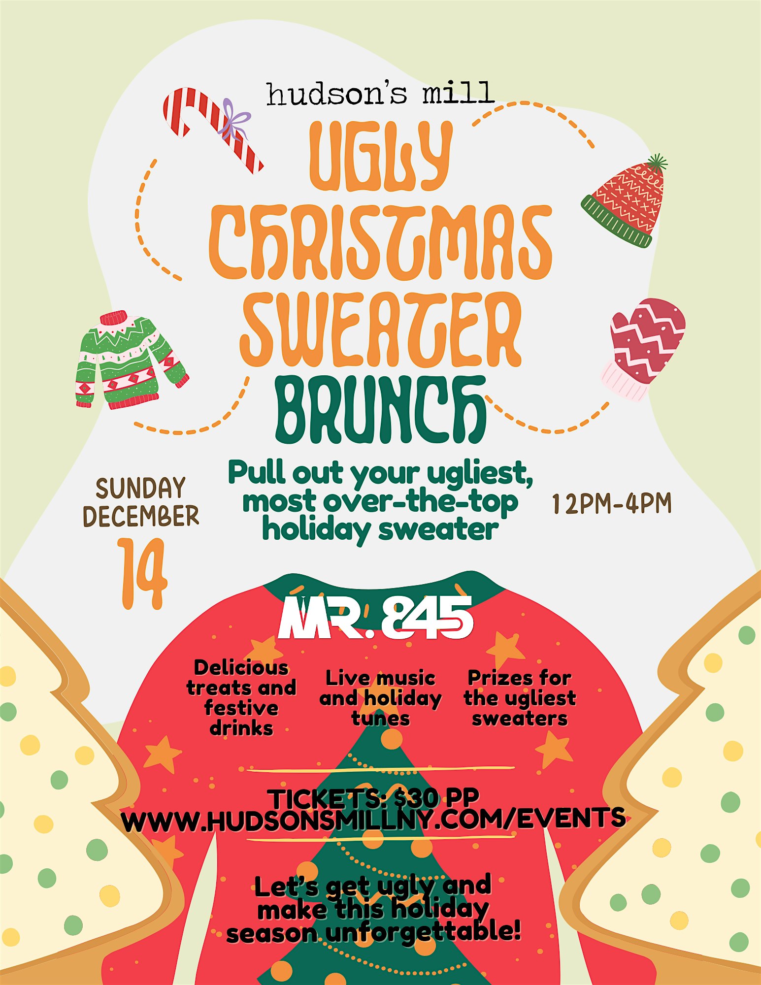Ugly Christmas Sweater Brunch at 55 W Railroad Ave – West Haverstraw, NY