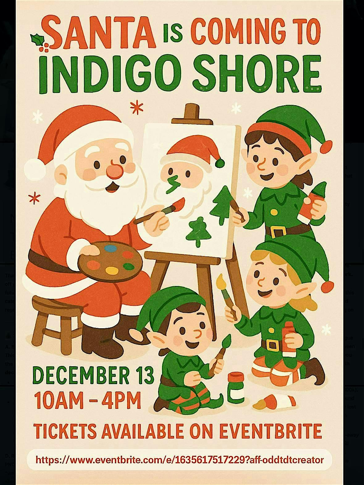 SANTAS LITTLE ARTISTS (PAINTING + SANTA VISIT) at 290 E Rd – Middletown Township, NJ