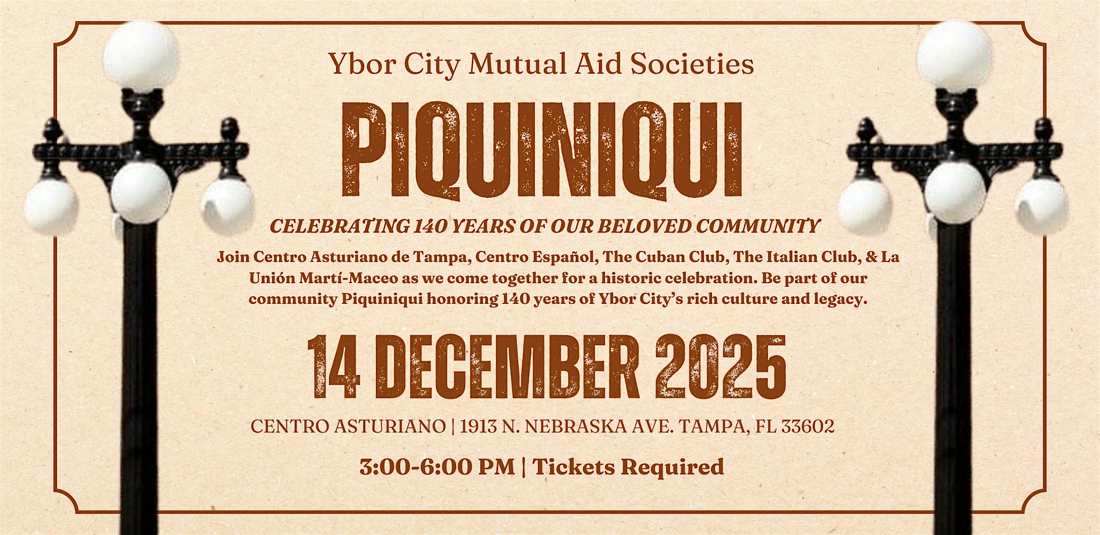 Ybor City | Piquiniqui at Centro Asturiano de Tampa – Tampa, FL