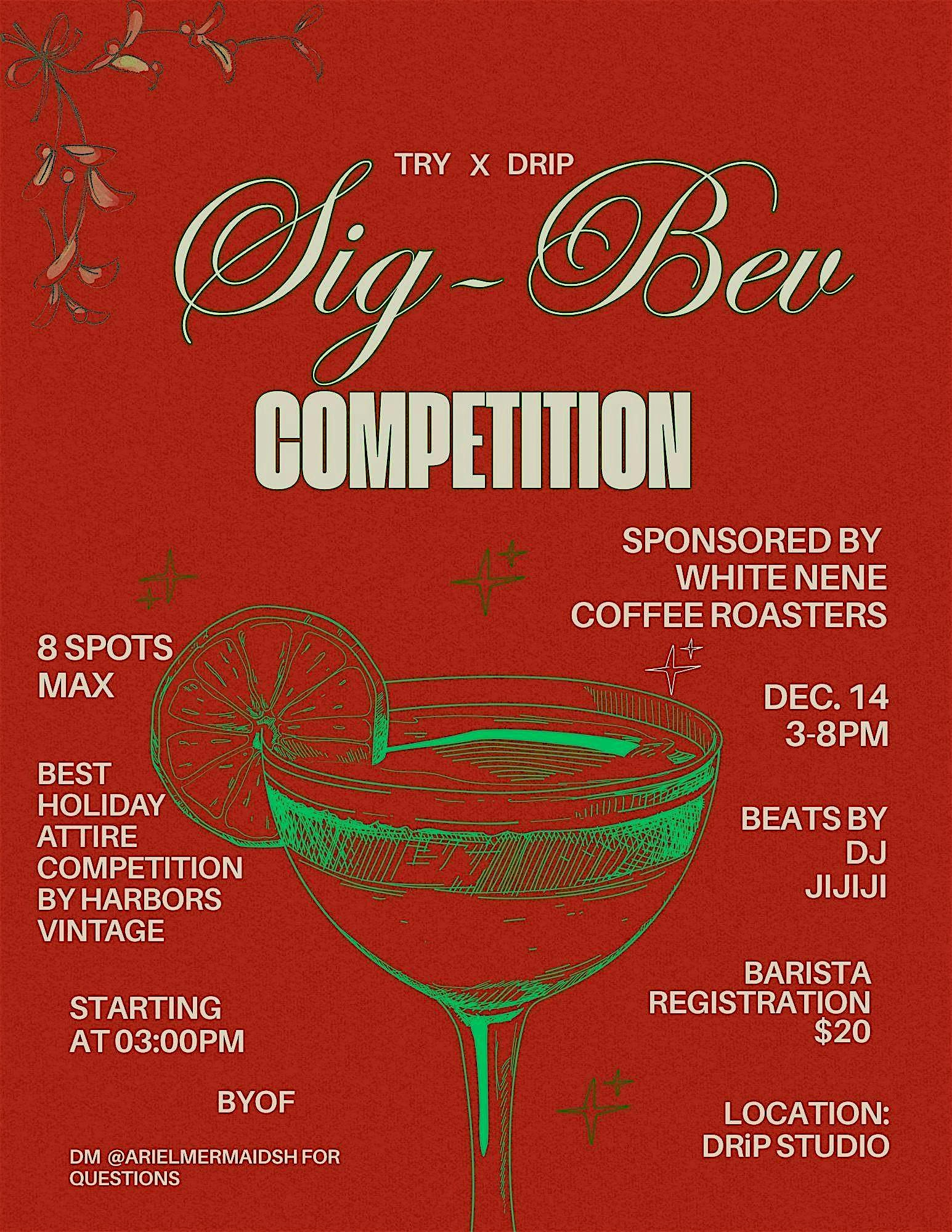 Holiday Sig-Bev Event at Drip Studio HNL Specialty Coffee – Honolulu, HI