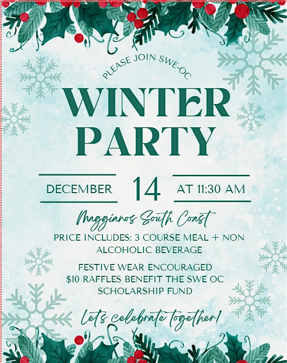 SWE OC Winter Brunch Celebration at Maggiano’s Little Italy – Costa Mesa, CA