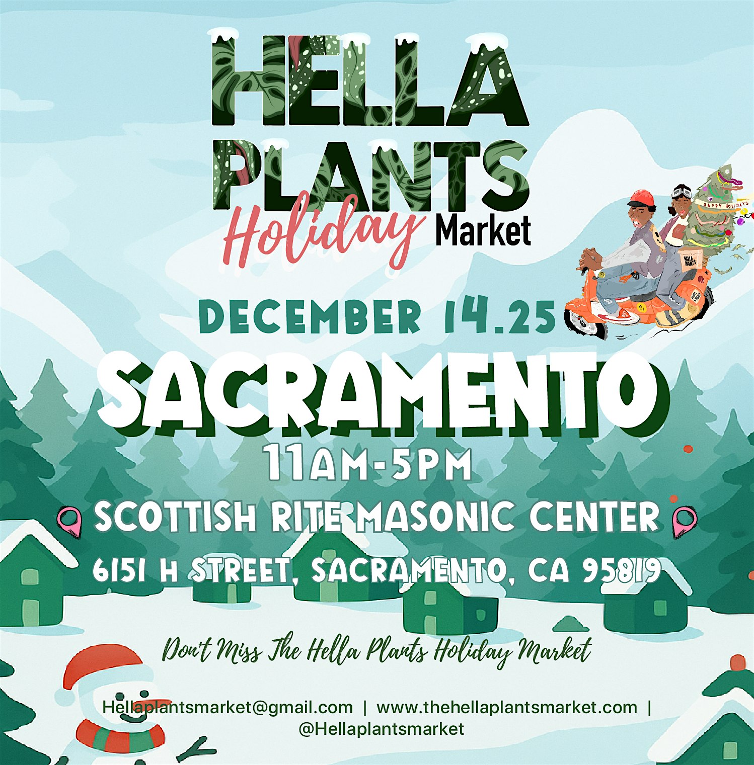 Hella Plants Holiday Market Sacramento at Scottish Rite Masonic Center – Sacramento, CA