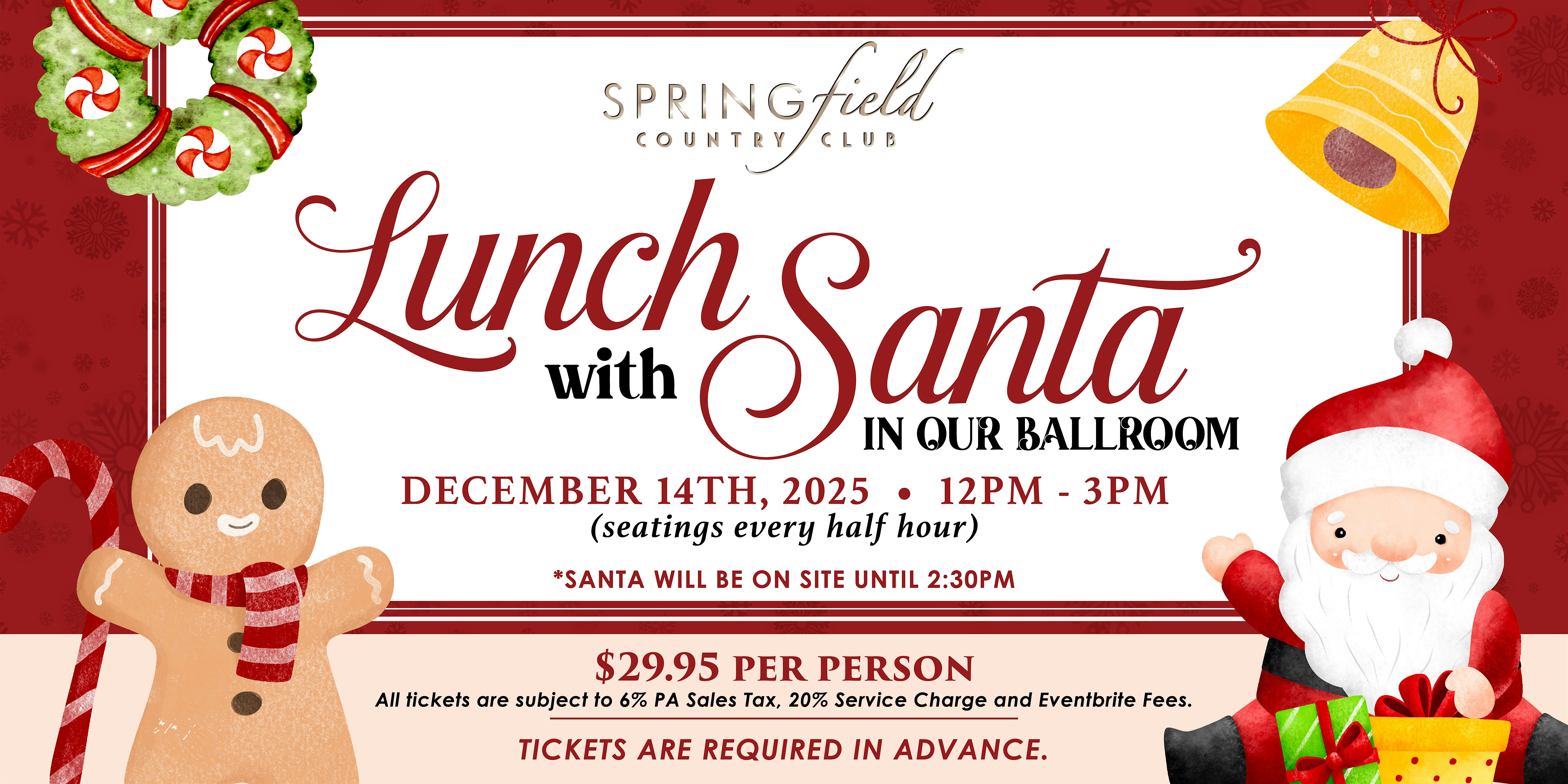 Lunch with Santa at Springfield Country Club – Springfield, PA