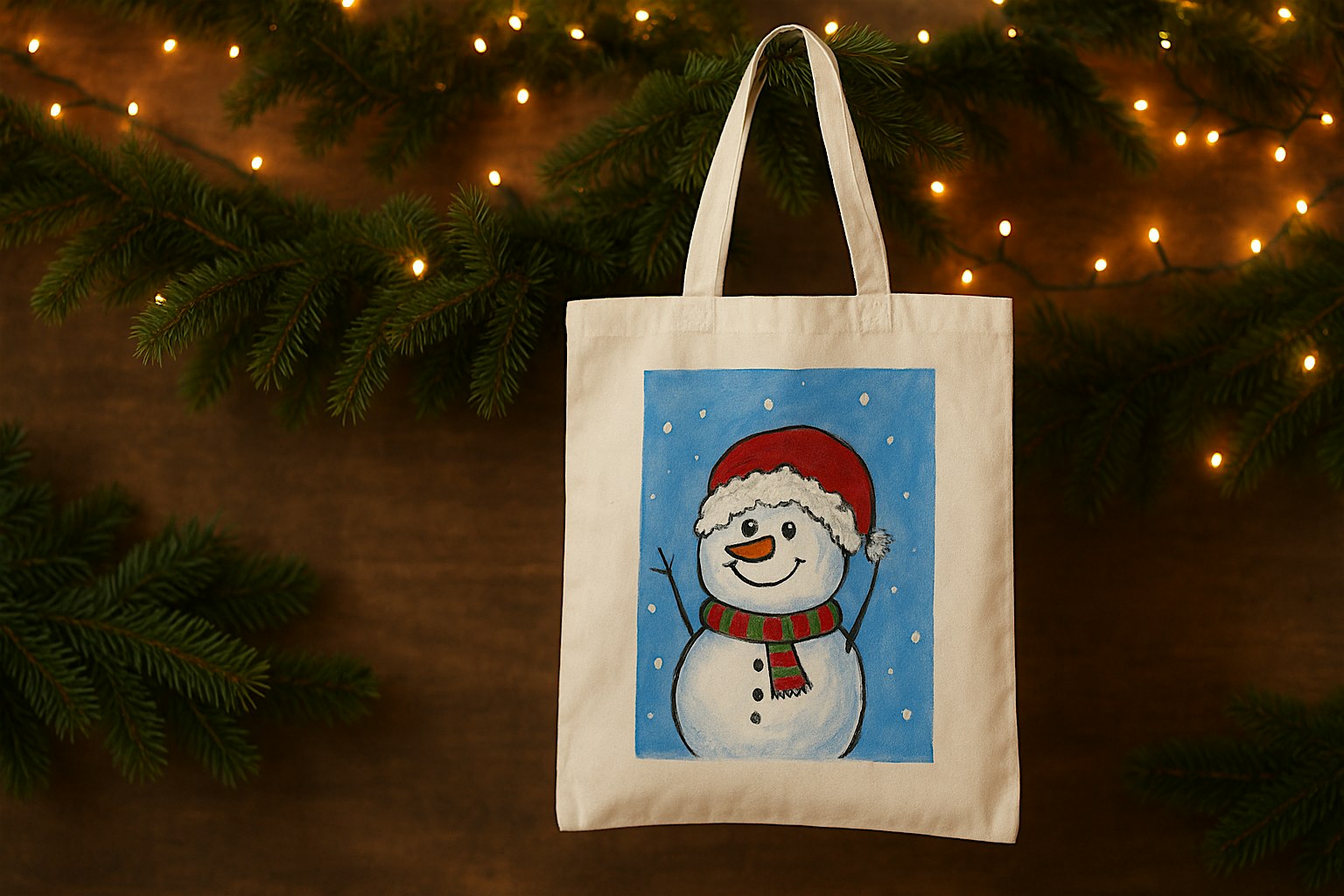 Create your own snowman tote bag! at 1925 Market Pl suite 150 – Chico, CA