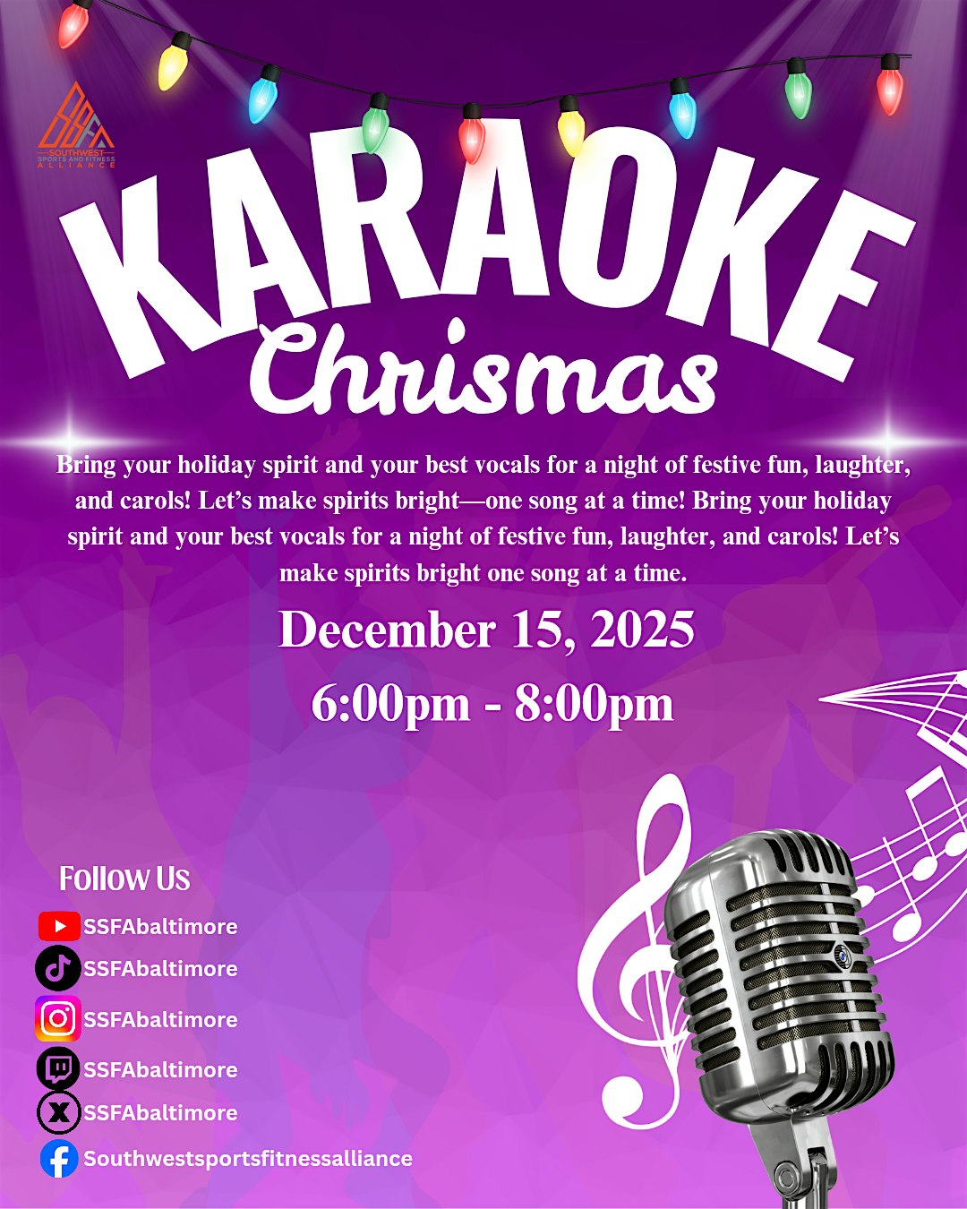 Karaoke Christmas at 1049 W Saratoga St – Baltimore, MD