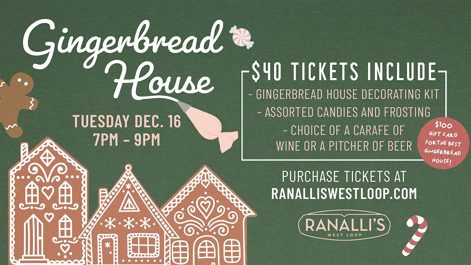 Build-Your-Own Gingerbread House at Ranalli’s in West Loop at Ranalli’s Pizza Bar – West Loop, Chicago – Chicago, IL
