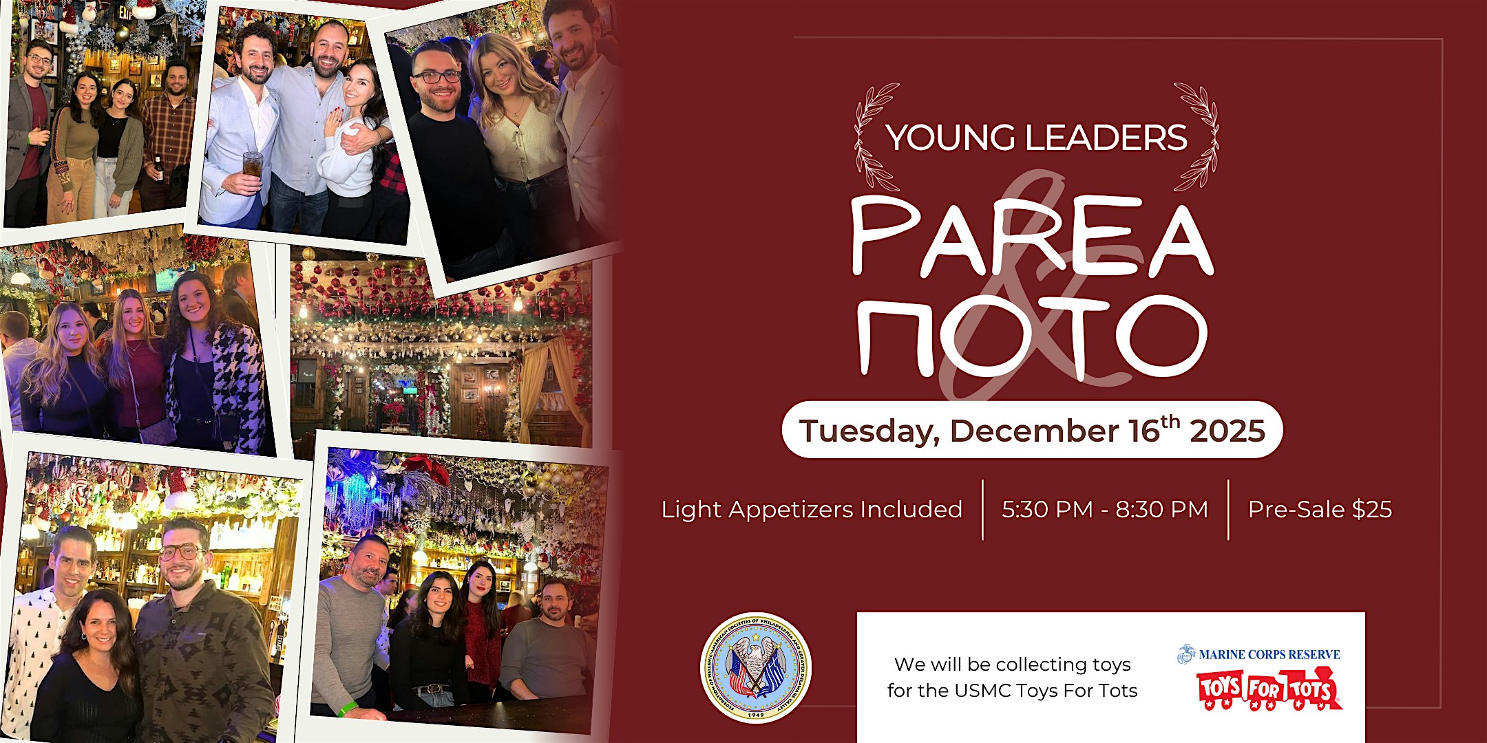 Holiday Parea and Poto – December 2025 at Towne House – Media, PA
