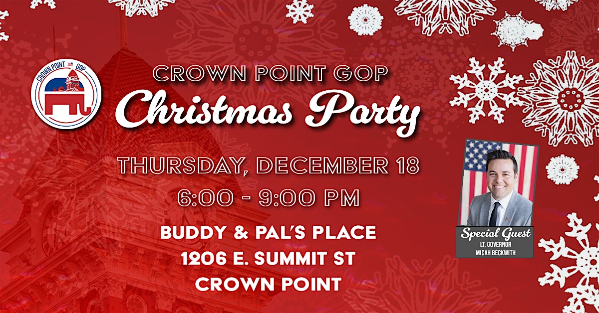 CPGOP Christmas Celebration at Buddy & Pal’s Place – Crown Point, IN