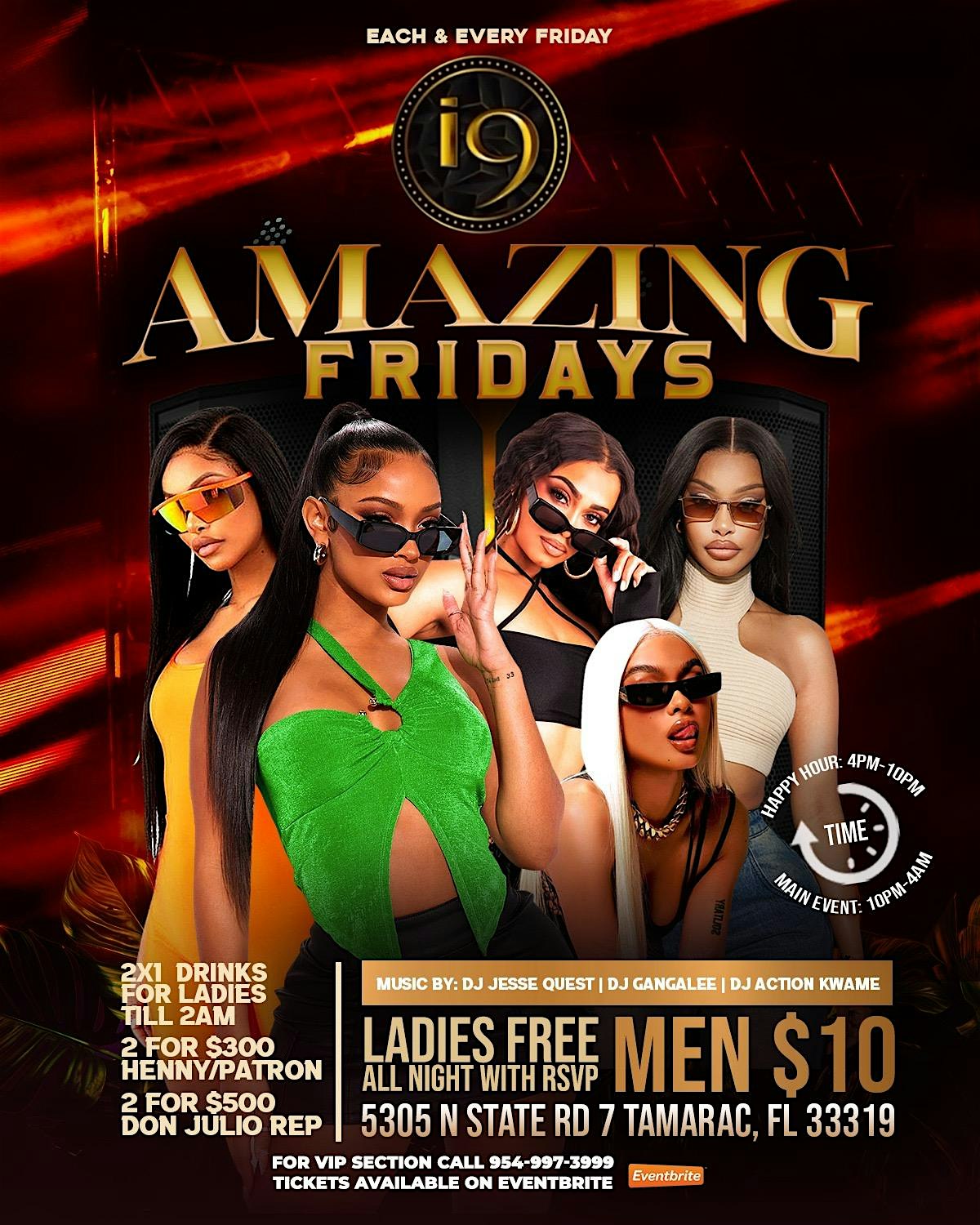 AMAZING FRIDAYS at I9 Restaurant & Lounge – Tamarac, FL