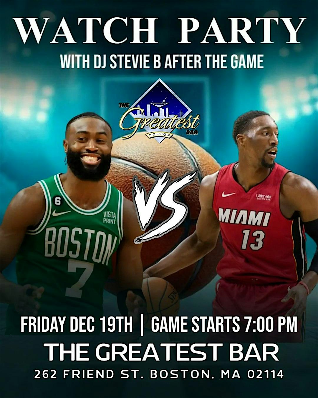 Celtics VS Heat Watch Party @ The Greatest Bar at The Greatest Bar – Boston, MA